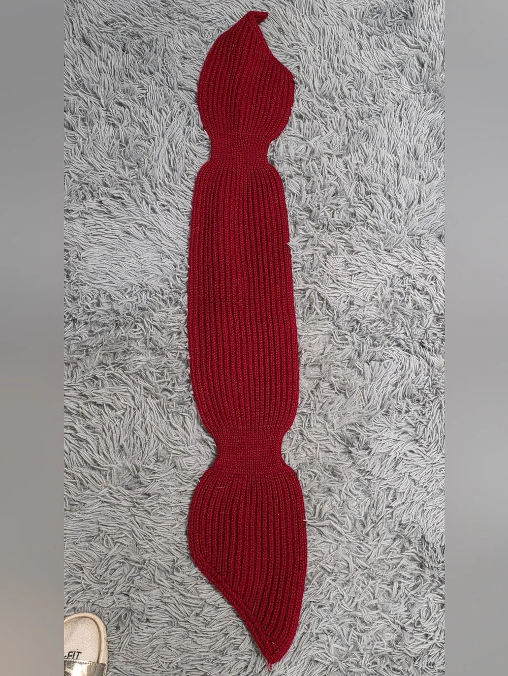 💢4For$20 Totes Keyhole Cable Knit Wrap Scarf Deep Red Winter Cozy OS